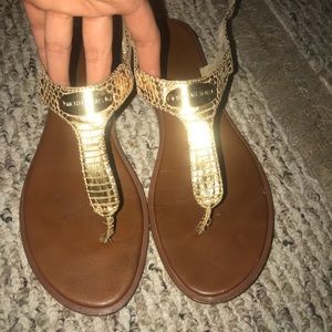 Michael Kors gold sandals